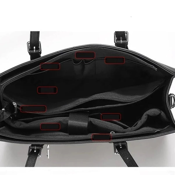 Black Laptop Handbag interior