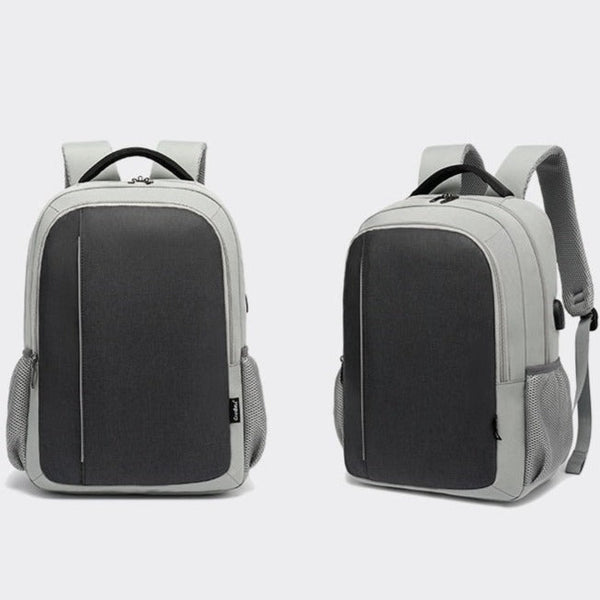 15.6 inch laptop backpack grey and black