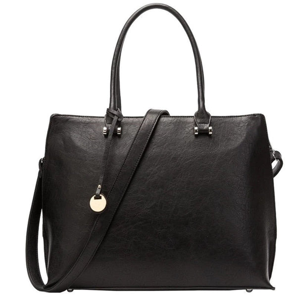 handbags that fit laptops black