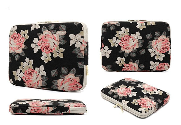 laptop sleeve with pocket flower