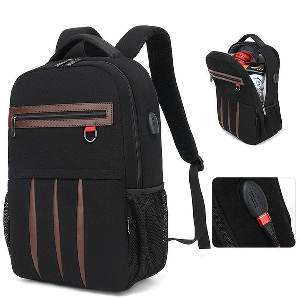 men laptop backpack black